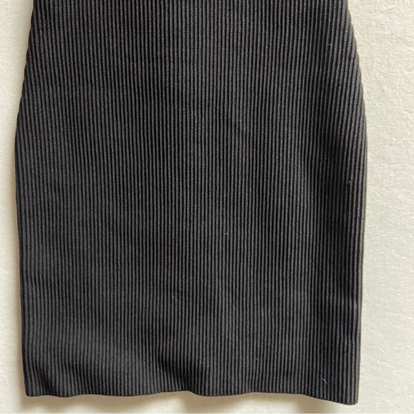 Aritizia Babaton Sculpt Knit Criss Cross Bodycon Dress Black Sz XXS - Picture 5 of 11